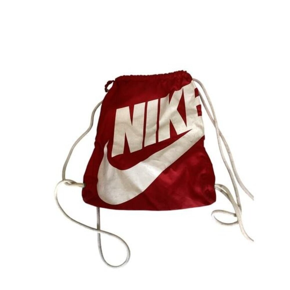 Nike Drawstring Backpack String Bag Red Workout A… - image 1